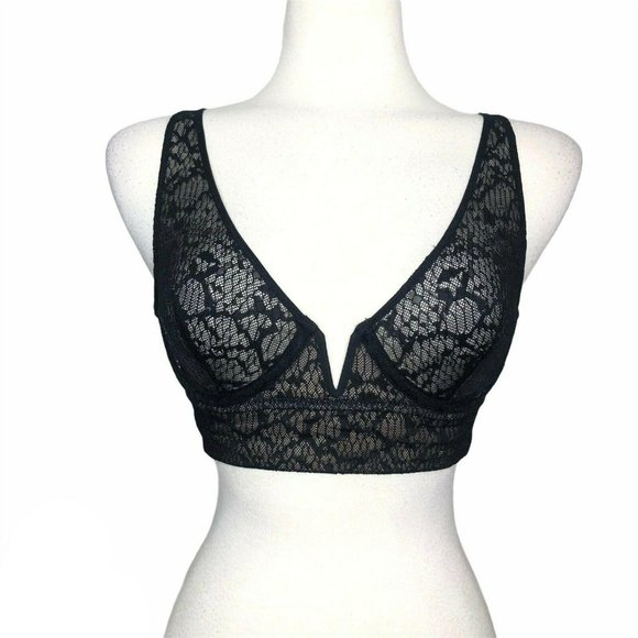 Free People Tameeka Underwire Bra Black Sheer NWT - Picture 3 of 8